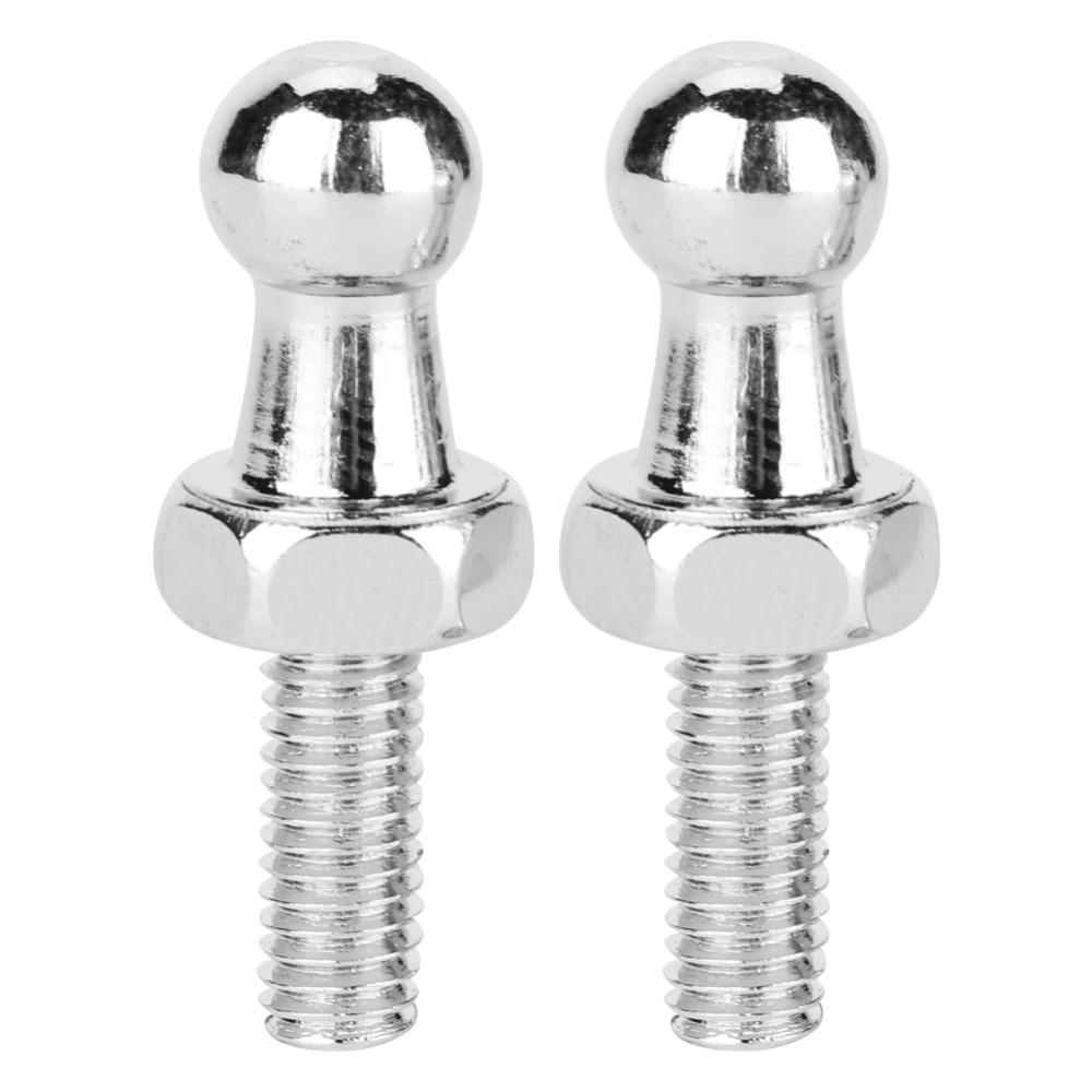 2PCS Silver Ball Head Screw 10mm Gas Spring Connector Fitting Universal For All Car Gas Struts