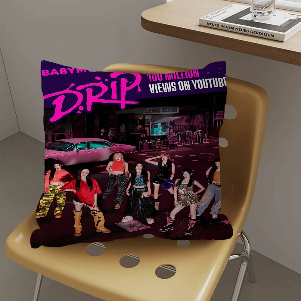 Kpop Style B-Babymonster Personalized Picture Text Home Decorative Pillows Household Gifts 45X45Cm