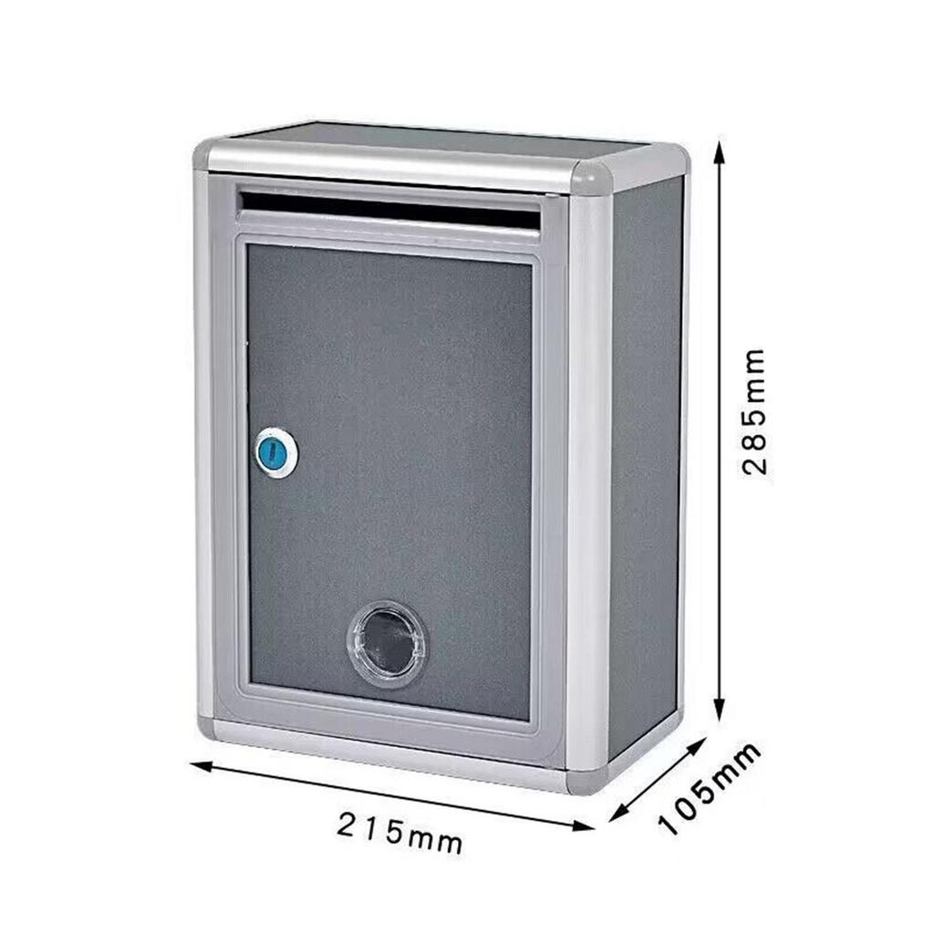 Locking Wall Mounted Mailbox Vertical Postbox Durable Suggestion Box Outside Key Lock Mailbox Key Drop Box Lockable Mailbox