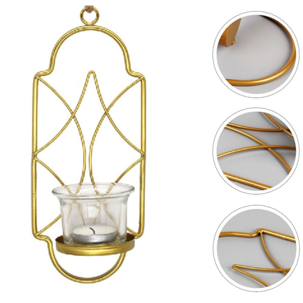Vintage Wall Mount Candle Stand Wrought Iron Wall Tealight Holder Home