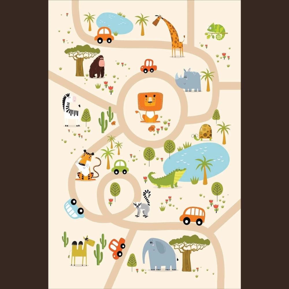 Miru Home Моющийся нескользящий коврик в горошек с цифровой печатью для гостиной, детей и младенцев Mcb-36