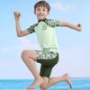 New Boys' Quick-Dry Sun Protection Swimsuit Set: Available In Small, Medium, Large - Split Design for Kids