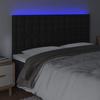 VidaXL LED Headboard Bedroom Furniture Double Bed Accessory Head of Bed Frame Interior Black 3122526