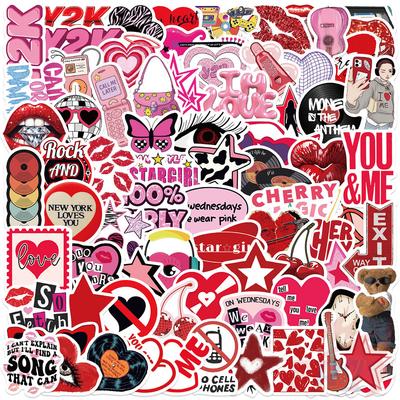 100 шт./набор Наклейки Downtown Y2K Girls Art Series 01 DIY Модные наклейки