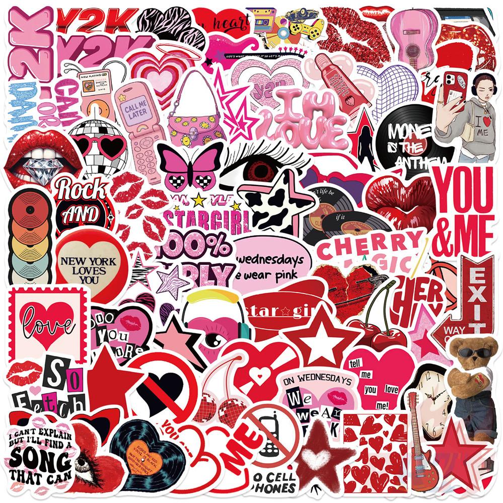 100 шт./набор Наклейки Downtown Y2K Girls Art Series 01 DIY Модные наклейки