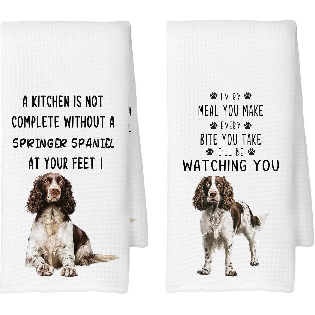 Long-Haired Dachshund Kitchen Towels Set of 2, Dog Gifts for Women, Dachshund Gifts, Dog Lover Mom Gift Tea Towels Kitchen Hand Towels 16x24 Inch for
