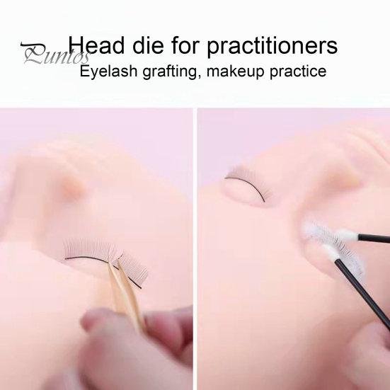 Головка манекена для практики, легкое крепление, гладкая, мягкая, профессиональная голова манекена с ресницами для обучения макияжу