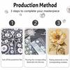 Набор для жемчужной живописи DIY золотой цветок цветочная картина украшение для дома painting