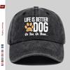pc LIFE IS BETTER with A DOG Letter Print Baseball Cap Casual Style Decorative Hat Comfortable and Lightweight Sun Hat Adj