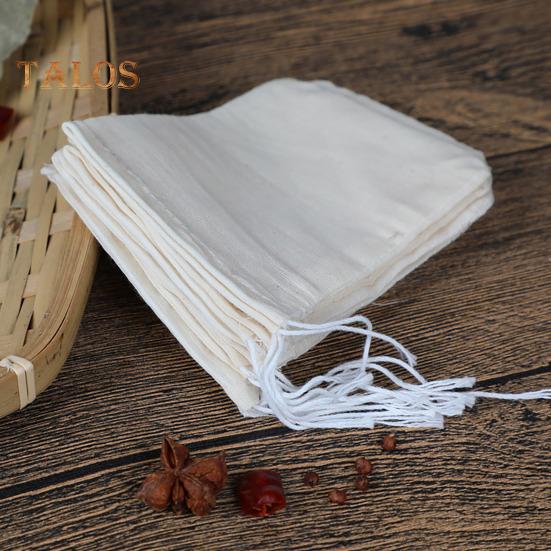 10/20 шт. многоразовых мешочков для специй с завязкой, мешочки из натуральной хлопчатобумажной ткани для фильтрования чая, трав, супа, многоразовые чайные пакетики, прочные мешочки из марли для