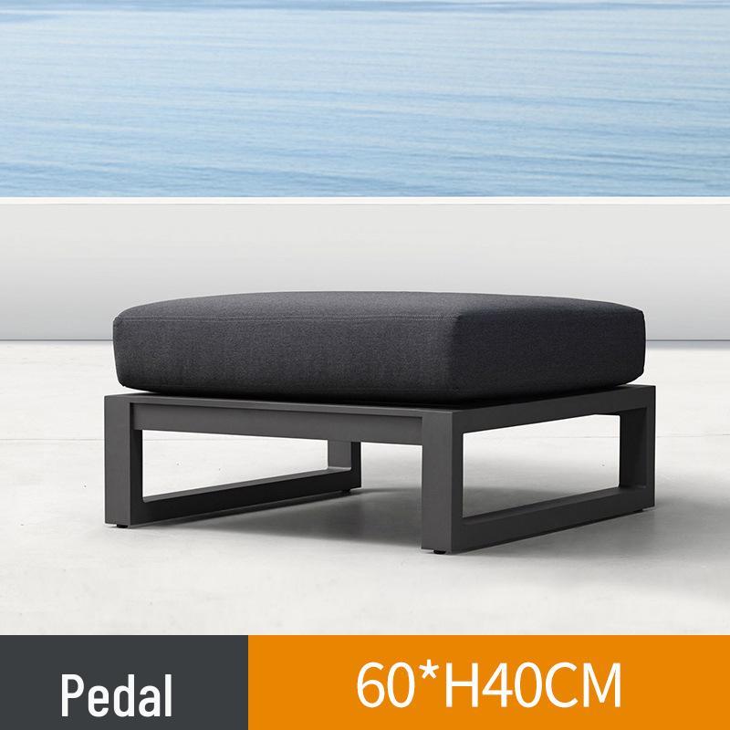 Aluminum Alloy Outdoor Rattan Sofa Set with Waterproof Coffee Table