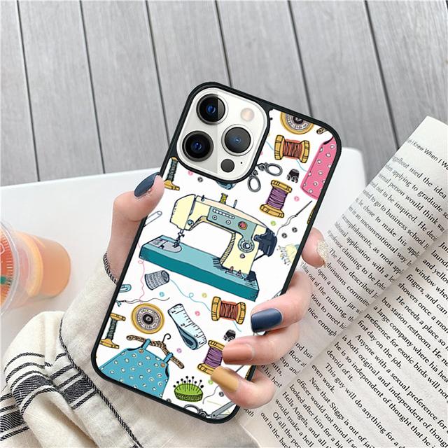 Vintage Sewing Machines Coque Shell For iPhone 17 Air 15 16 14 13 12 Pro Max 11 Pro Max Plus Phone Case Cover