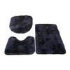 3Pcs/Set Bathroom Rug Absorbent Non Slip Floor Mat U-Shaped Plush Mat Toilet Lid Cover Mat with Rubber Backing for Bathroom Shower Toilet