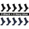 10Pairs/Lot Men Socks Combed Cotton Black Casual Business Breathable High Quality Man Sock New For Male Plus Size EU38-48