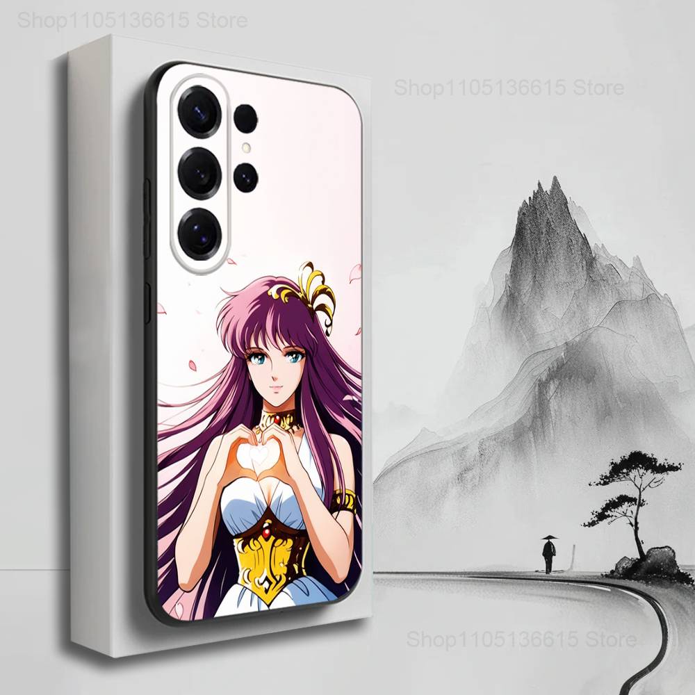 Крутой чехол для телефона с аниме-персонажами S-Saint S-Seiya для Samsung S25, S24, S23, S22, S21, S20, S10, S9, Ultra, Plus, Lite, FE, Мягкий силиконовый черный чехол