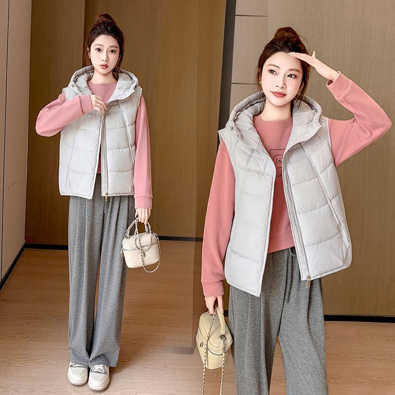 Winter New Fashion Casual Down Cotton Vest Women's Versatile Thickened Small Vest Jacket