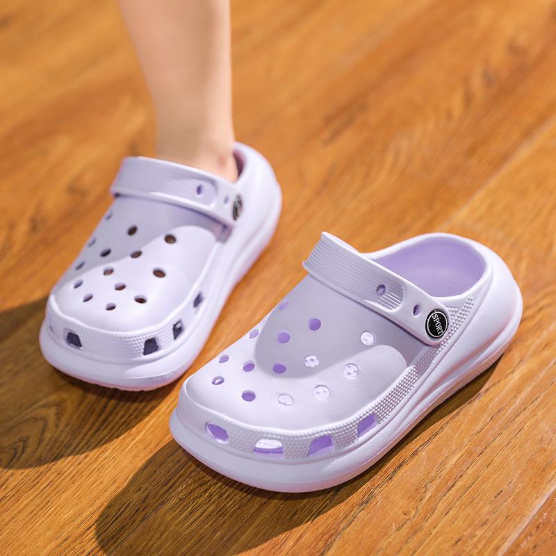 Children's Clogs Boy Slippers Girls Summer Anti Slip Middle Large Children's Cool Slippers, Baotou Parent Child Beach Shoes