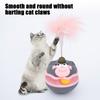 Interactive Cat Feather Toy with Catnip And Track Ball Turntable Cat Tumbler Teaser Toy for Indoor Cats Boredom Relief