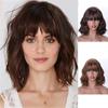 Women's Short Wave Hair with Bangs Colorful Synthetic Wig (18 Colors)