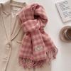 Stripe Plaid Men Women Scarf Elegant Stylish Imitation Cashmere Shawl Lady Winter Pashmina Versatile Warm Wrap Scarf