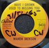 7-дюймовая пластинка WANDA JACKSON - Have I Grown Used To Missing You 5433 Capitol Records 1965 Канада Фолк Б/У