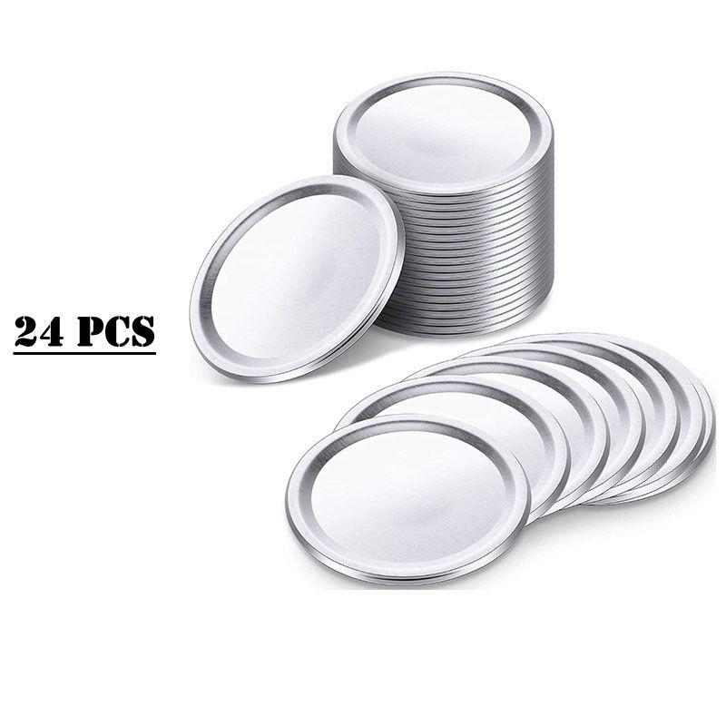 24 шт. крышек для банок Мейсона с обычным горлышком для герметичного хранения и консервирования продуктов