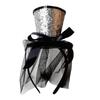 Kids Vintage Fascinator Top Hat Exquisite Glitter for Tea Party Children Costume Pillbox Hat Headwear for