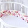 4 нити, мягкая подушка с узлом, декоративное детское постельное белье, плетеная подушка для защиты от столкновений, бампер для кроватки