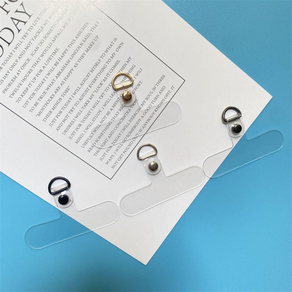 10Pcs Nylon Lanyard Card Gasket Transparent Clear Hanging Strap Universal Phone Lanyard Clip