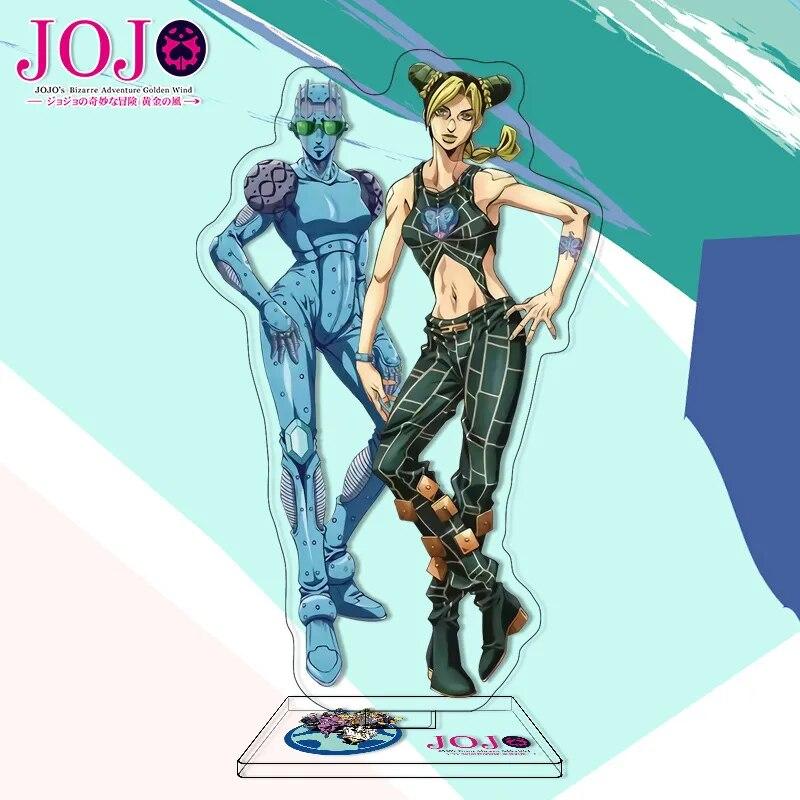Jojos Bizarre Adventure Stand Model Plate Stone Ocean Series Jolyne Cujoh Weather Report Figure Acrylic Stands Holder Desk