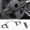 Car Steering Wheel Decoration Cover Trim Stickers For BMW 3 Series G20 - Interior Accessories Carbon