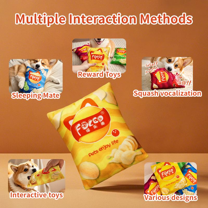 Изысканные мультяшные полиэстеровые плюшевые звуковые фишки игрушки для собак, щенячьи звуковые бумаги, интерактивные игрушки для кошек всех пород