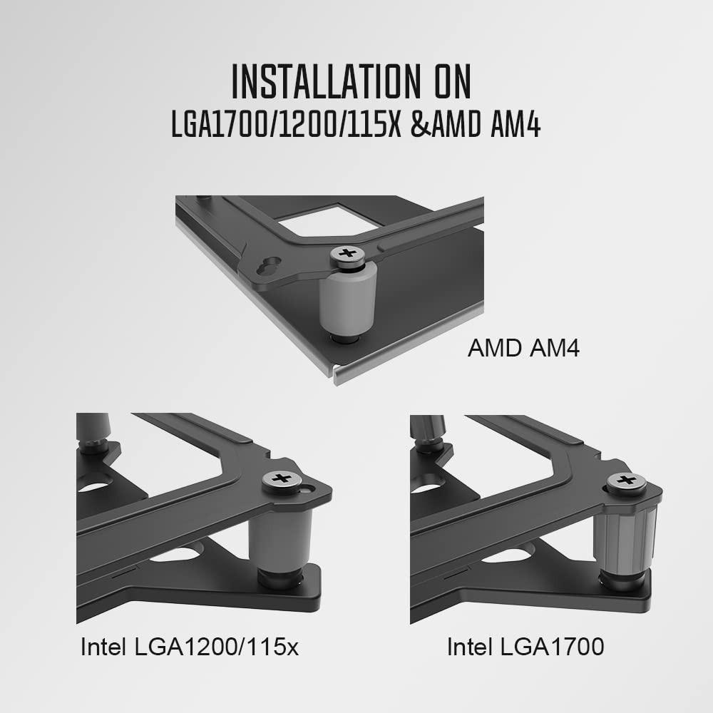 ARGB White CPU Cooler 4 Heat Pipes CPU Air Cooler ARGB Light Sync Motherboard 3 Pin CPU Fan for LGA 1700 Desktop ID-COOLING SE-214-XT (5V Connector)