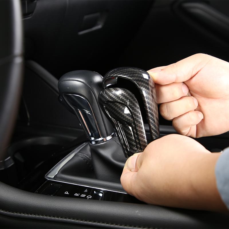 Для Mazda 3 BP Axela CX-30 CX30 CX-50 2020-2022 автомобильная головка рычага переключения передач ручка крышка отделка наклейка ABS карбоновое волокно аксессуары