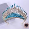 Baroque Luxury Big Crystal Bridal Tiaras Crown Rhinestone Pageant Diadem Party Wedding Hair Accessories Headpieces Bijoux