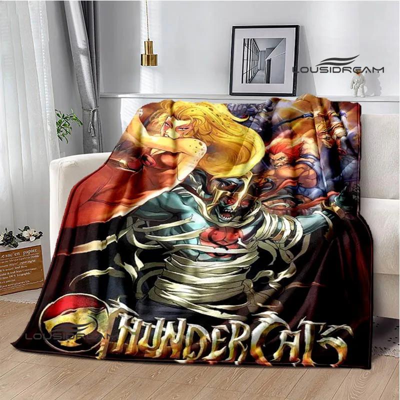 Мультяшные одеяла с принтом Thundercats Детское теплое одеяло t Одеяло с фланцем Домашнее дорожное одеяло постельное белье Подарок на день рождения