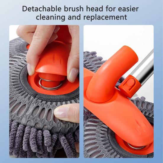 Car Wash Mop Rotating Double-Headed Cleaning Brush Telescopic Long Handle Car Washing