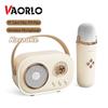VAORLO Bluetooth-динамик с поддержкой беспроводного микрофона, караоке, TF-карта, FM-игра, Hi-Fi сабвуфер, высокая совместимость, громкая связь, звонки