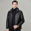 Genuine Leather Jacket Men's Sheepskin Fur Integrated Velvet Thickened Dad Winter Leather Jacket Jacket