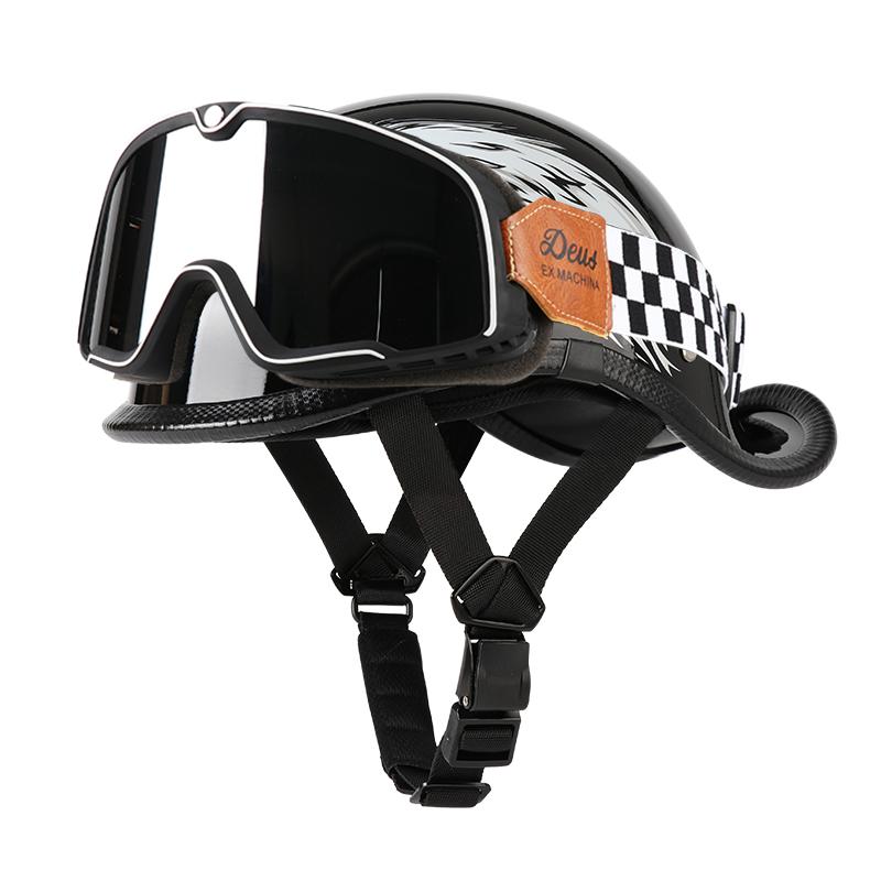 VGV Полушлем мотоциклетный шлем Электромобиль велосипед Езда Локомотив для Круизера Ретро Четыре сезона Унисекс подросток ребенок