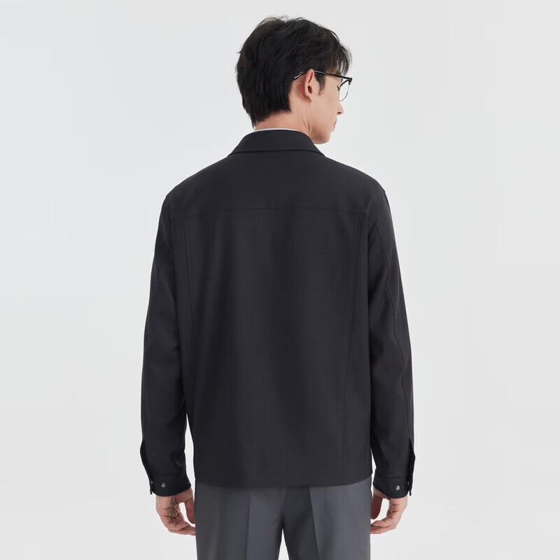 Joeone Men's Four-Way Stretch Anti-Static Fleece-Lined Business Jacket