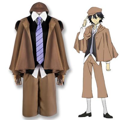 Аниме Bungo Stray Dogs Edogawa Rampo костюмы для косплея на Хэллоуин, парик, галстук, шляпа, унисекс, детективная форма, полный костюм