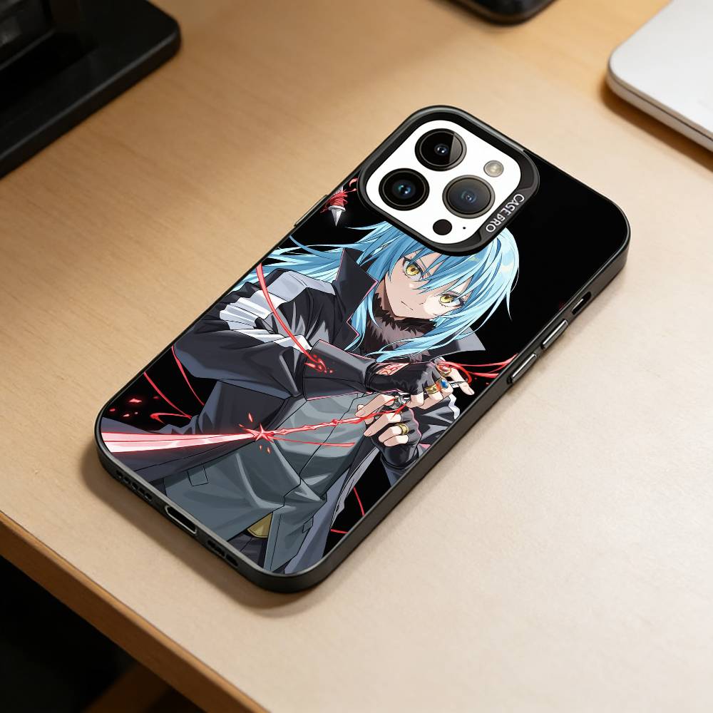 Чехол для телефона «Я переродился слизью» для iPhone 17,16,15,14,13,12,11 Plus,Pro Max,XS, Разноцветный Серебристый Черный Чехол