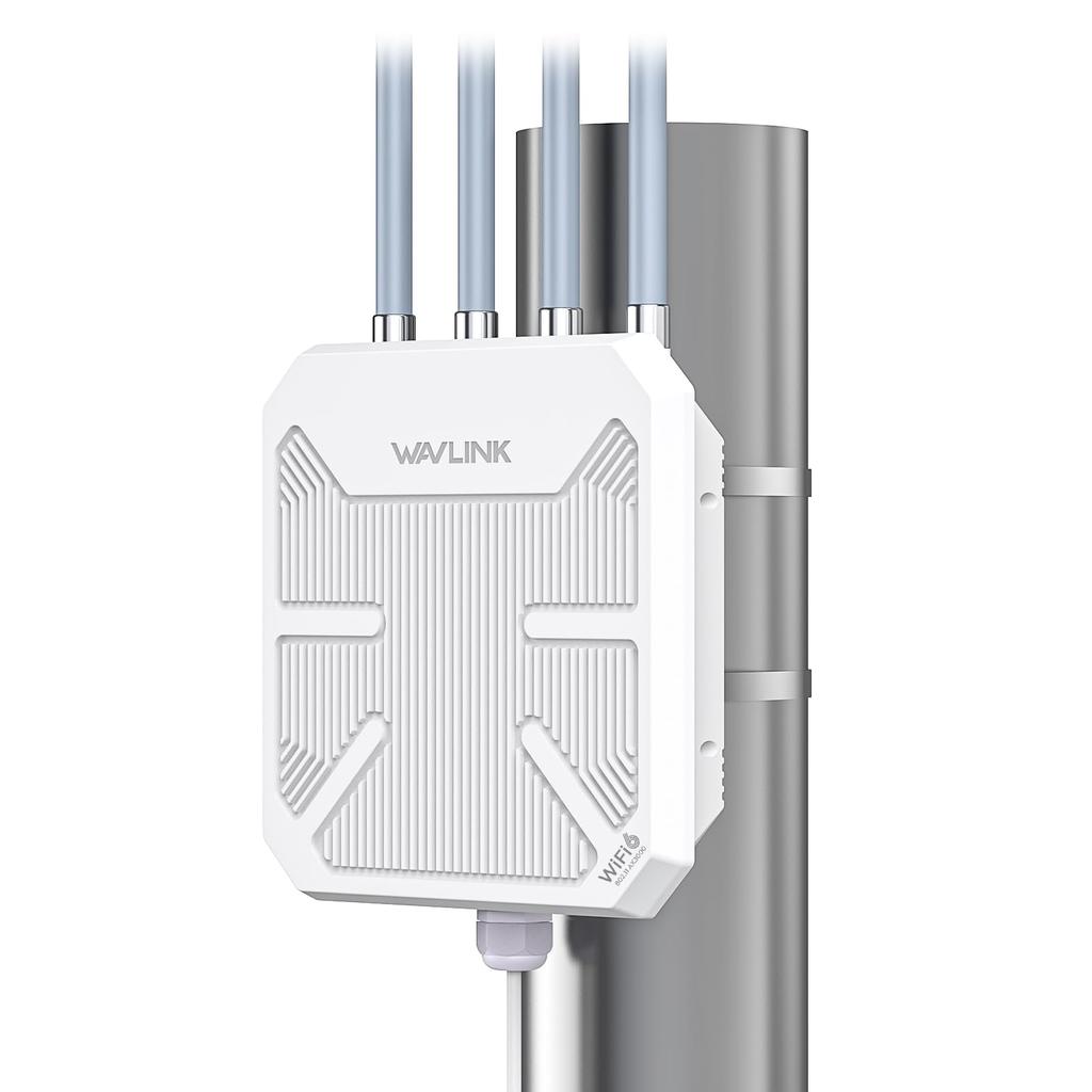 WAVLINK WiFi6 Outdoor Access Dual Band AX3000 Long Range Outdoor WiFi Mesh Extender with High Gain Weatherproof Booster Amplifier Point, 2.4G+5G