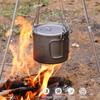Кемпинговый титановый горшок с крышкой и складными ручками для походов на открытом воздухе