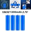 4 перезаряжаемых аккумулятора, 1200 мАч, 3,7 В, литий-ионный аккумулятор 18650 большой емкости