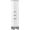 Bathroom Cabinet, Tall, Drawer, 2 Doors, Adjustable Shelves, Anti-Tip, 34 X 32 X 170 Cm, White