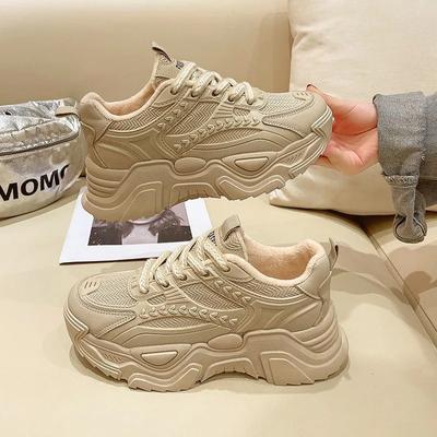 Модные Новые Изысканные Женские Кроссовки на Толстой Подошве, Увеличивающие Рост, Модные Повседневные Кеды для Молодежи, Уличные Кроссовки для Бега