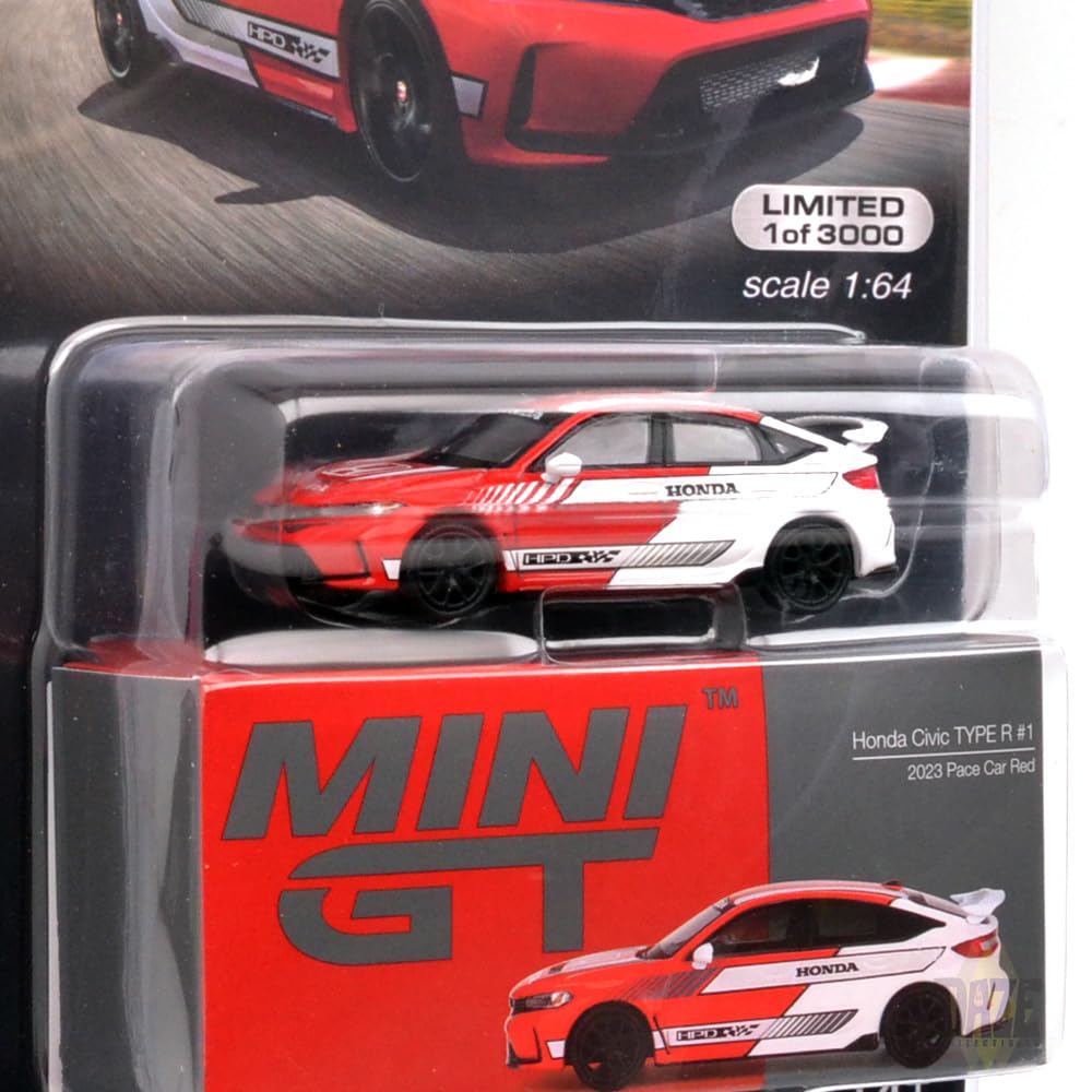 MINI GT Масштаб 1:64 США MiJo Toys Ограниченная серия CIVIC TYPE R #1 2023 Пейс-кар MGT00686-MJ
