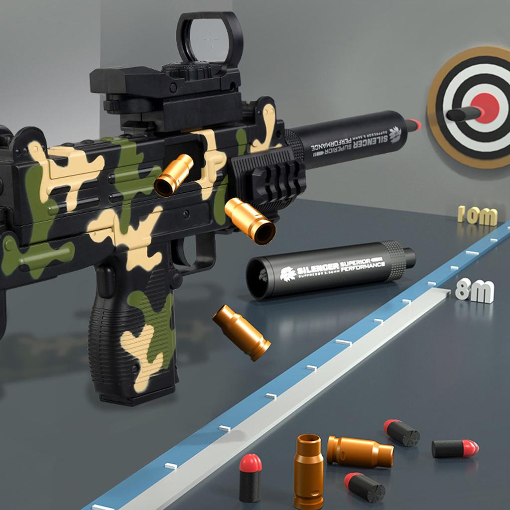 Uzi Machine Blaster R Apid Fire Manual Toy Guns For Boys Girls Family Party 10 Bullets 8 Magazines,Manual Toy Guns With Removable Magazine